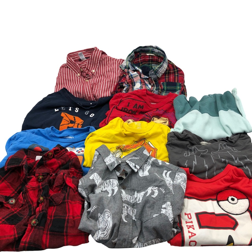 Boys 5T Long Sleeve T-Shirts BUNDLE Button Down Shirts Crewcuts Cat & Jack